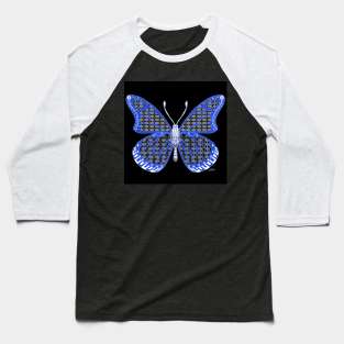 black butterfly mariposa ecopop art Baseball T-Shirt